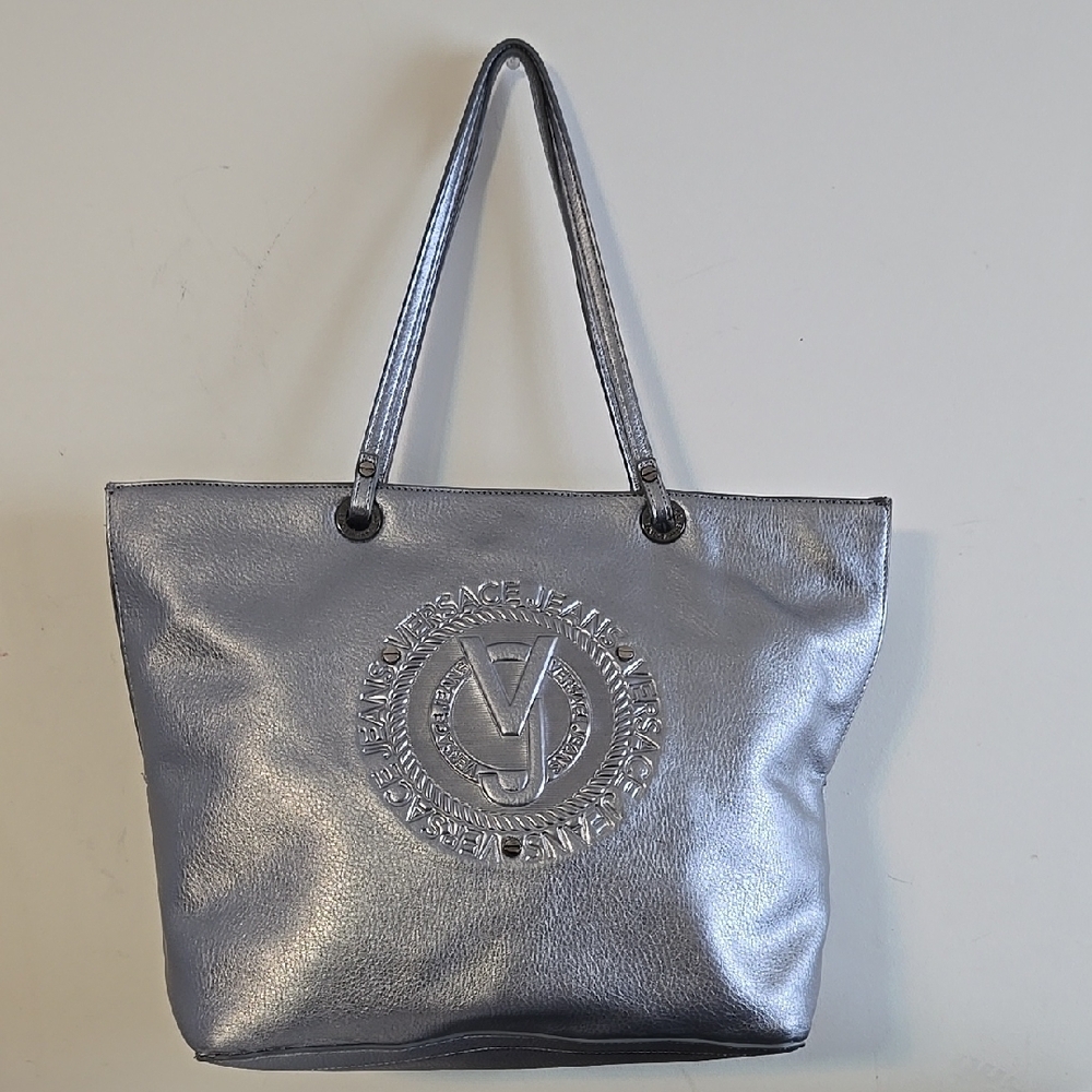 Versace Jeans Collection Silver Tote Bag